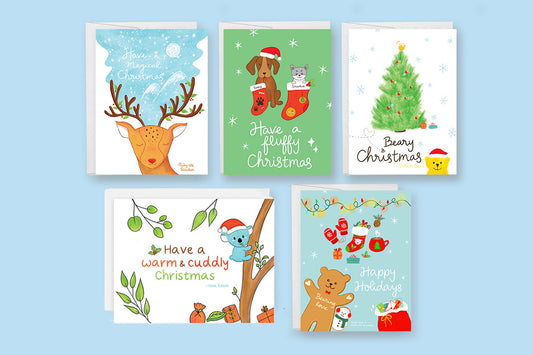 Set of 5 Christmas Cards